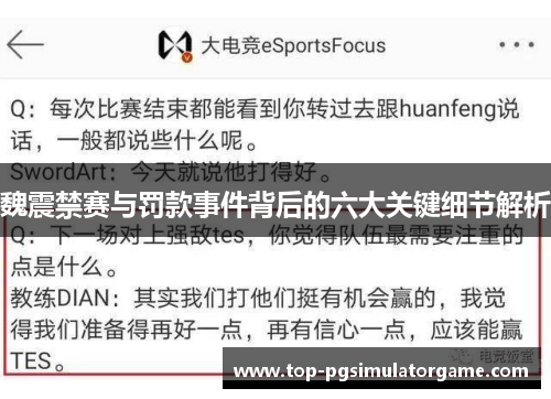 魏震禁赛与罚款事件背后的六大关键细节解析